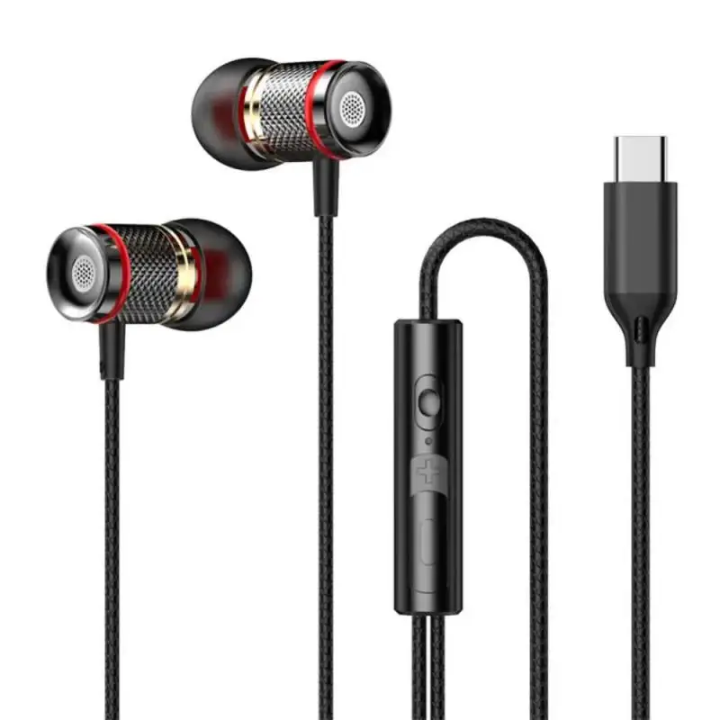 Wired Headphones DAC Type-C 3.5mm Headset 9D Bass Stereo Earbuds In-Ear Handsfree Earphones For S20 S10