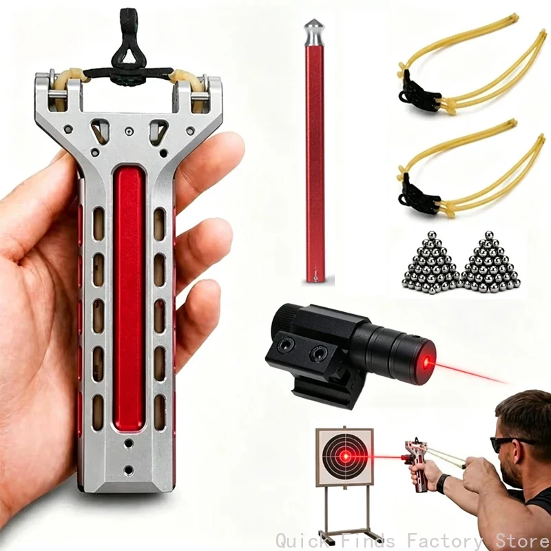 G5+ Aluminum Powerful Precision Professional Aluminum Reloadable Automatic Slingshot Metal For Adult Hunting Bird With Magazine