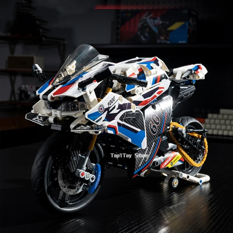 649Pcs In Stock Technical Racing Motorcycle 1000 RR Motorbike Building Blocks Bricks Model Toys Birthday Christmas Children Gift