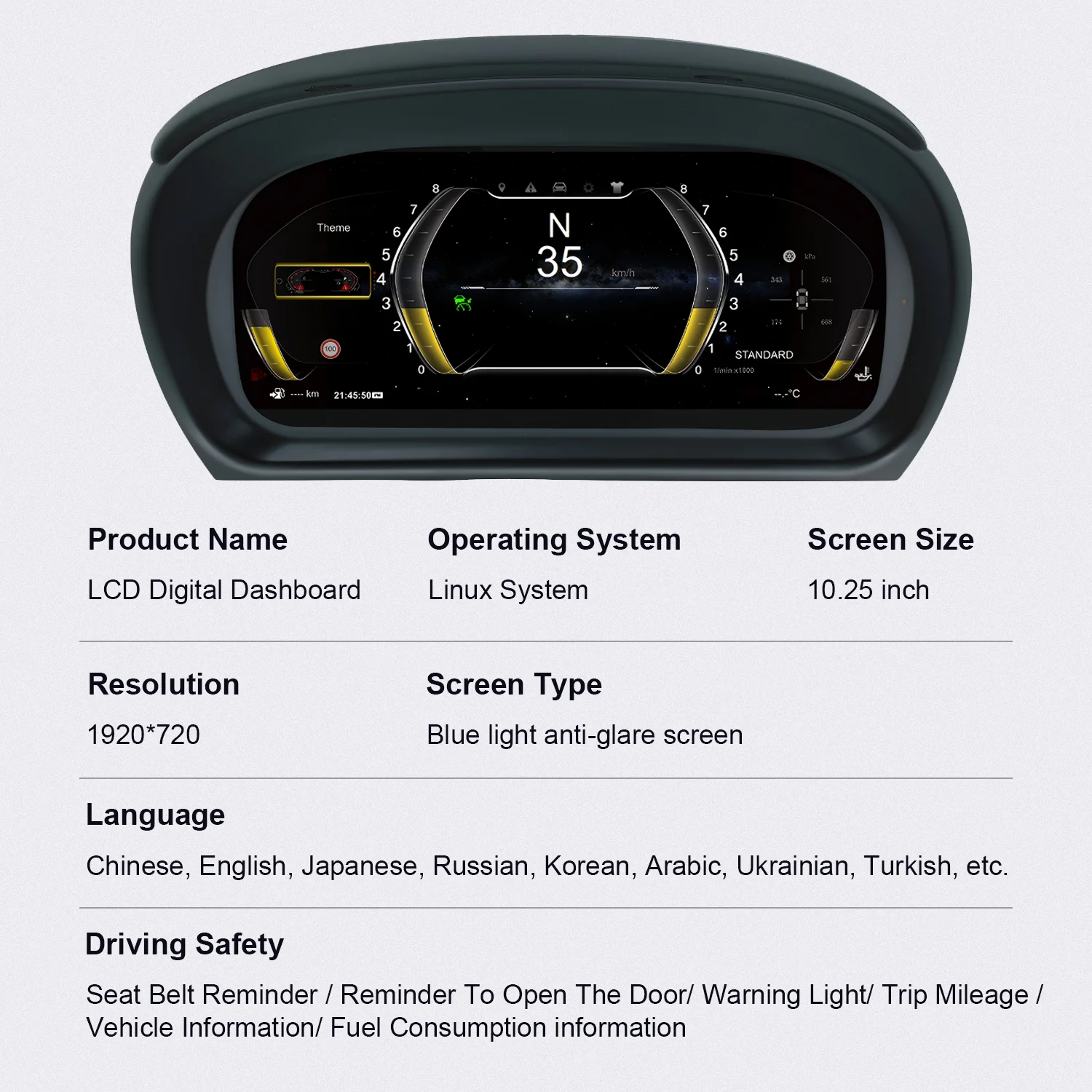 E90/E91/E92/E93 Dashboard Displayer Digital Cluster Instrument Speedometer Wireless CarPlay For 3 Series