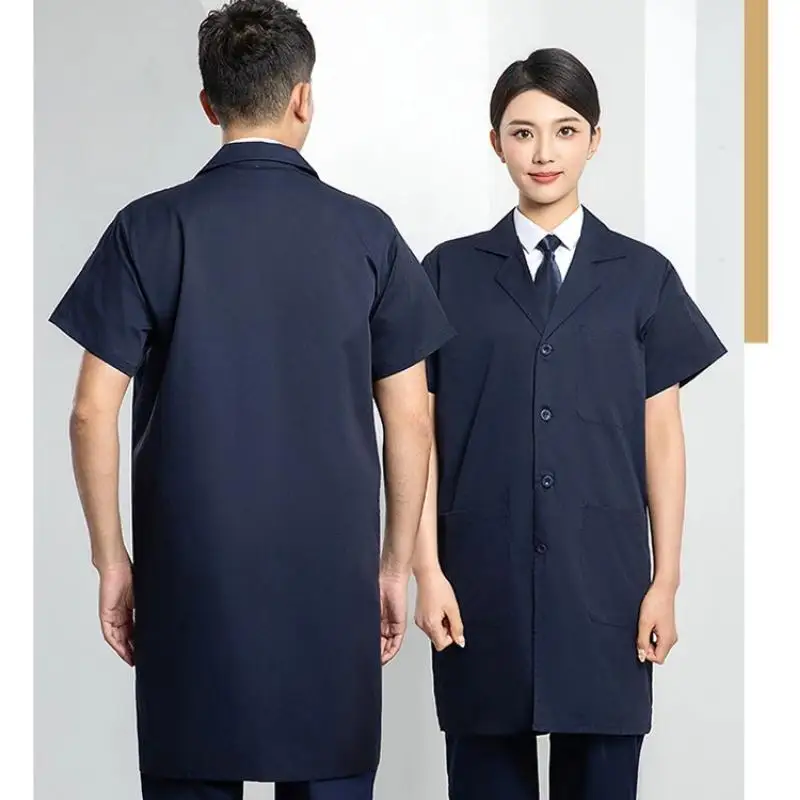 Men Women Long Work Coats Mechanic Work Clothes Jackets Short Sleeves Logistics Handling Workshop Woodworking Shirts Custom LOGO
