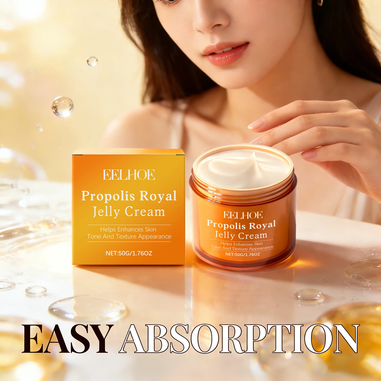 

Propolis Royal Jelly Cream Even Skin Tone Fade Body Lines Deep Moisturizing Soothing Dryness Body Cream Smoothing Body Skin Care