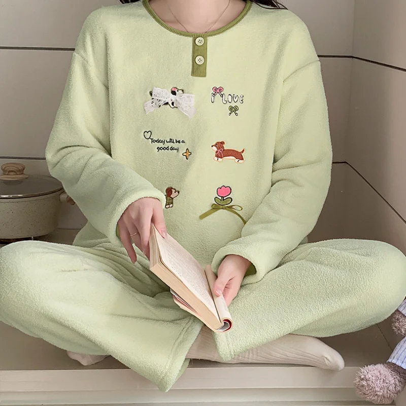 

Women's Clothing Pajamas Winter Thicken Keep Warm Suit Exquisite Fashion At Home Outdoors Sleep Comfortable Ventilate Kawaii