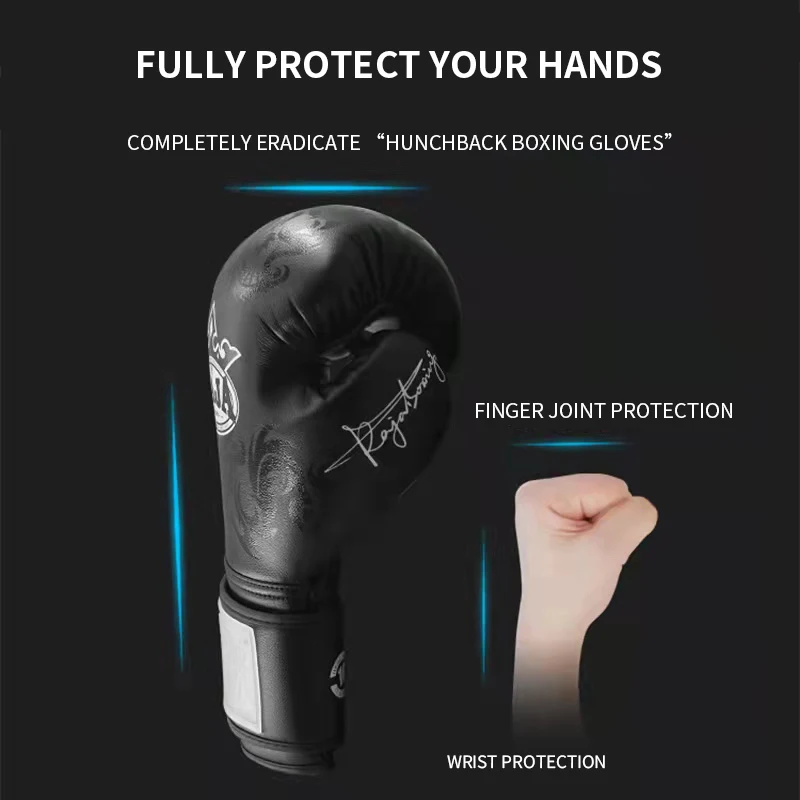 Raja Boxing Gloves Adult Professional Invisible Dragon Shadow Muay Thai Kickboxing MMA Sparring Sandbag  Mitt Training Equipment