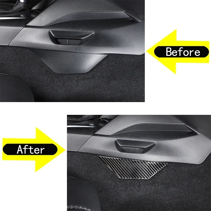 

1Pcs soft carbon fiber For Mazda MX-5 2016-2025+ car passenger side storage panel decorative sticker modification accessories