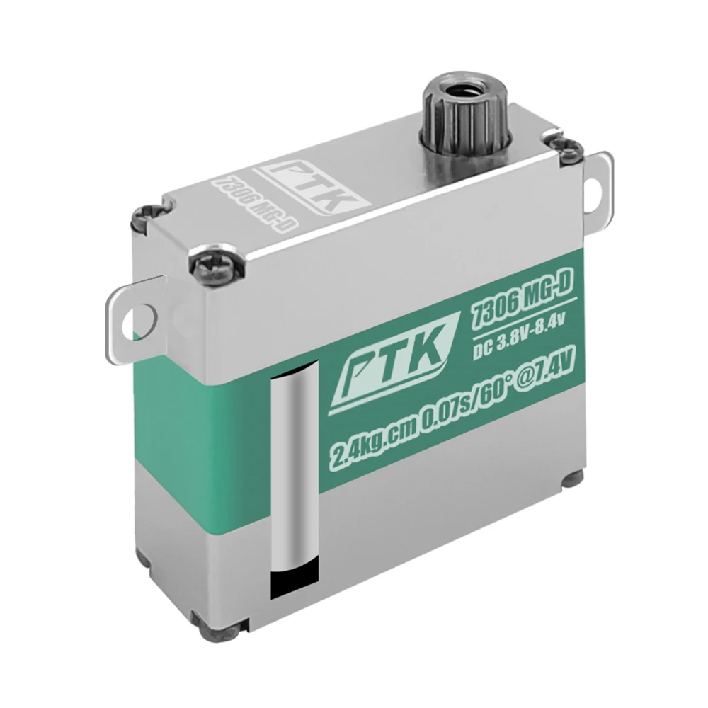 

PTK 7306 MG-D 7g Цельнометаллический цифровой радиоуправляемый сервопривод для модели самолета с неподвижным крылом