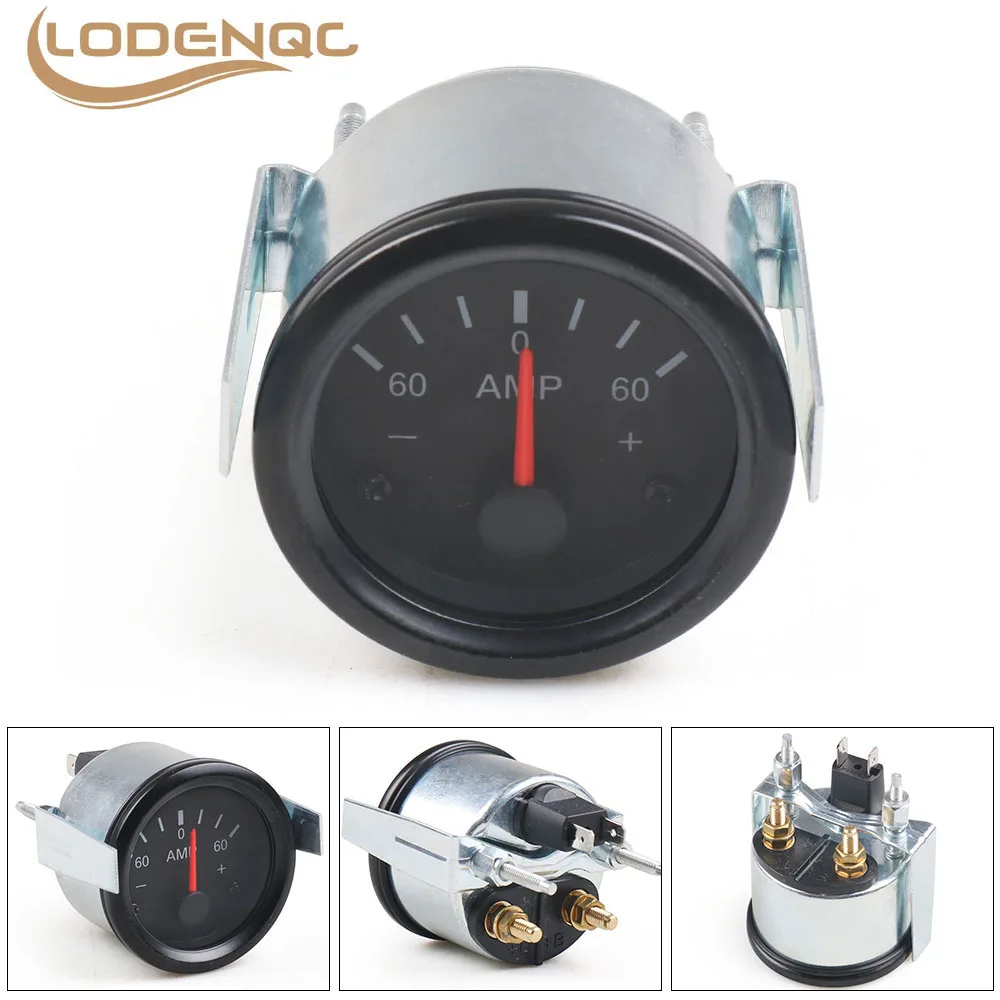 

Car Gauge 2" 52mm Car 60-0-60 AMP Meter Pointer Ammeter Yellow Light AMP Gauge Car Meter
