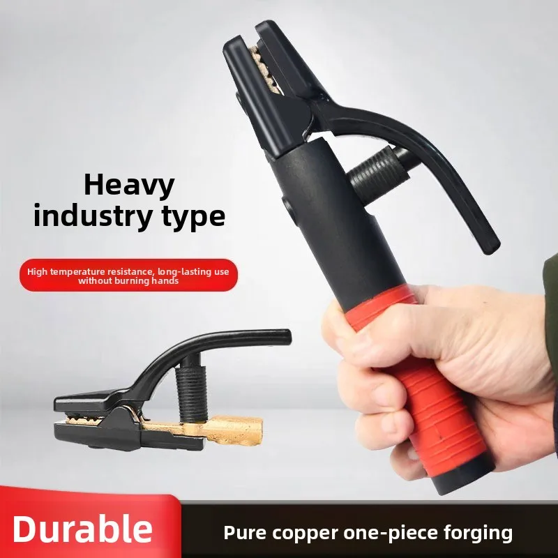 Heavy Duty Pure Copper Welding Clamp Electrode Holder Heat Resistant Insulated Handle For Factory Metal Welding Work