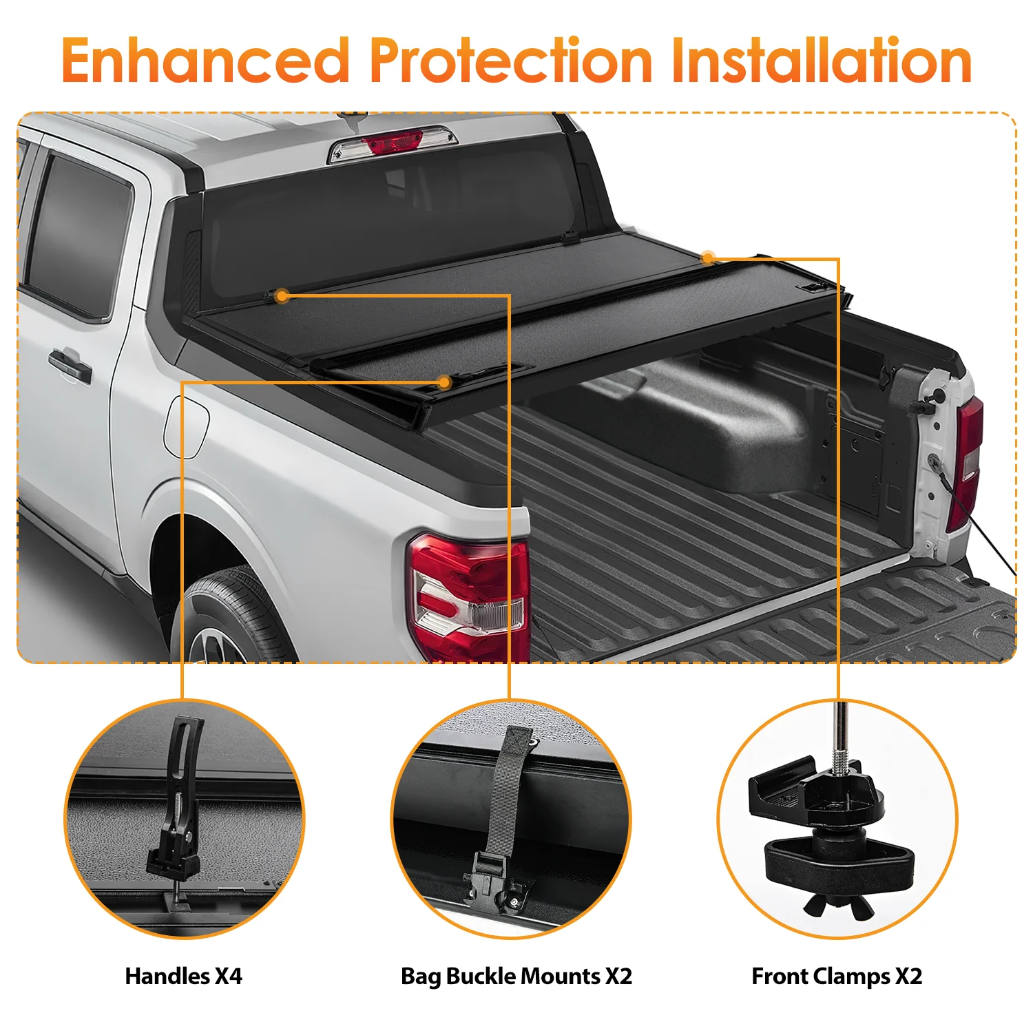 Nilight Truck Bed Tonneau Cover Hard Tri-fold Compatible with 2009-2025 Dodge Ram 1500 2020-2026, All-Weather Low Profile Cargo Protection-5.7ft