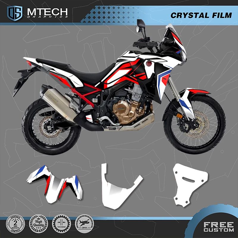 

DSMTECH Custom Motorcycle Graphics For HONDA AFRICA TWIN CRF 1100L 2020 2021 2022 Decals Stickers Kits-3