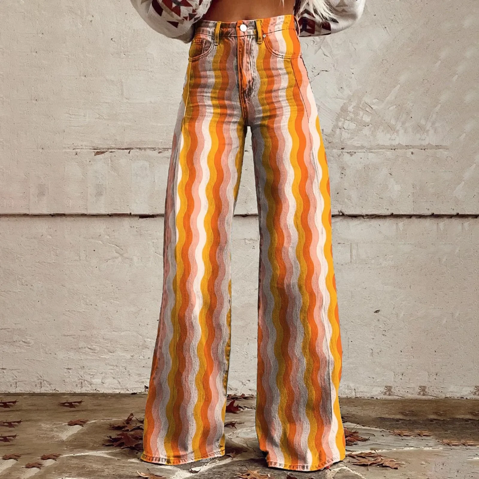 Retro Mode Hoge Taille Broek High Street Losse Wijde Pijpen Denim Broek Vrouwen Y2k Losse Jeans Dames Streetwear