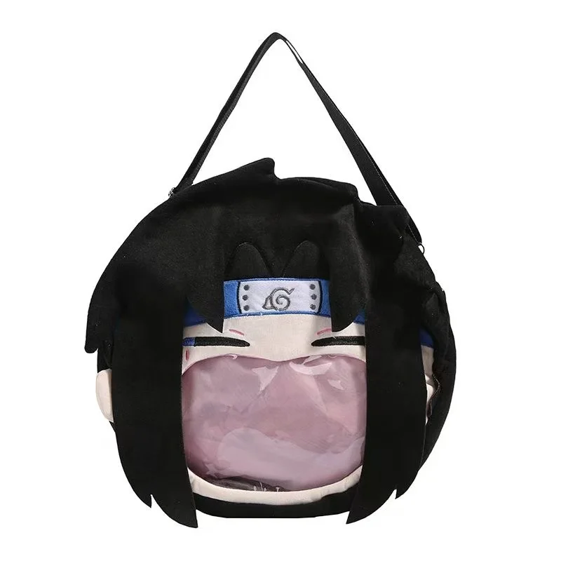 

Japanese anime Naruto Sasuke Kawaii cartoon shaped big mouth backpack Anime peripherals Small gift