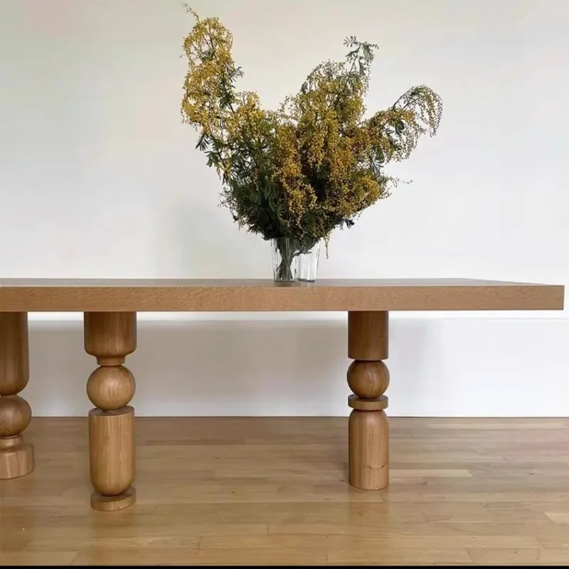 French Retro Solid Wood Bar Feet Creative Gourd Table Legs Designer Furniture Support For Home Bar Counter Table Decoration