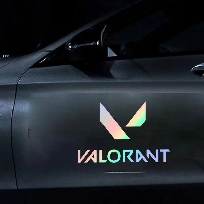 VALORANT Popular Game Peripheral LOGO Laser Car Stickers Personalized Decoration Body Door Stickers School Supplies Art Supplies