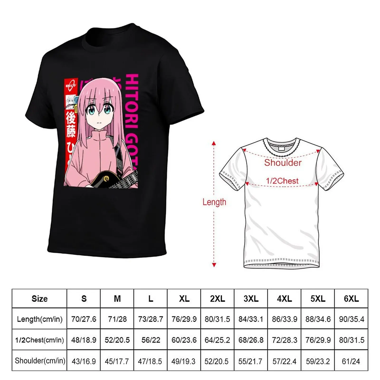 Hitori Bocchi Gotoh T-Shirt funny t shirts dark humor t shirts for man graphic tees man t shirts for men T-shirt