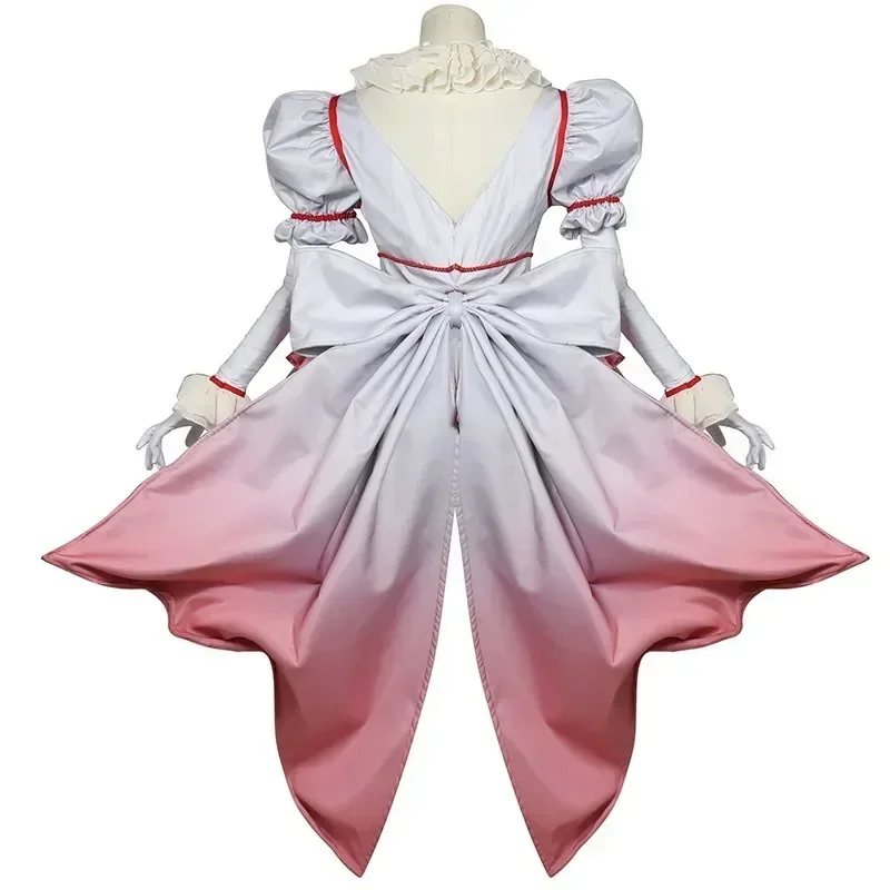 SN88 Movie Horro Clown Cosplay Costume Lolita Outfit Girls Women Full Set Fancy Dress Halloween Carnival Party Clothes Role % # 2@