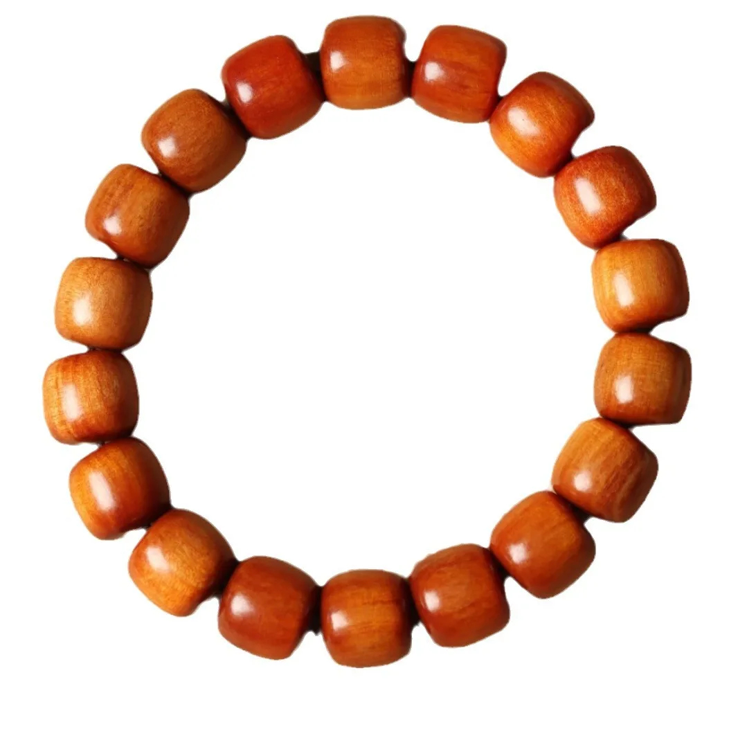Indonesian Blood Dragon Wood Handheld Buddhist Beads DIY Long Sweater Necklace Men Women Retro Jewelry Holiday Gift