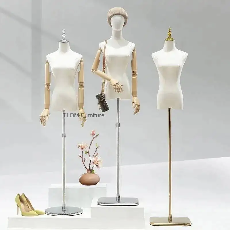 

Clothing Store Mannequin DIY Garment Sewing Supplies Women's Half-body Dummy Wholesale Display Stand Human Figure Clothing FYMQ