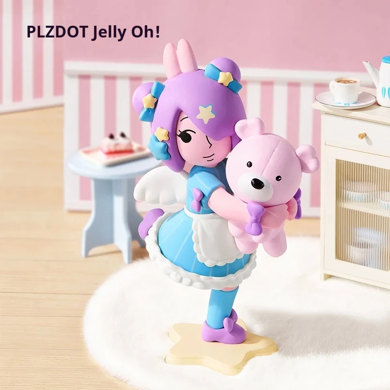 

New Plzdot Pink Rabbit Angel Blind Box Figure Abstract Funny Decorative Toy Illustration Character Desktop Decor Toy Collectors