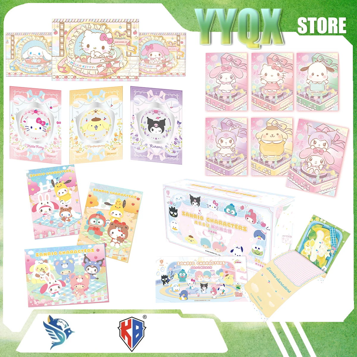 KABAO 2026 NEW  ‌Sanrio Hello Kitty My Melody‌ Kuromi‌ Cinnamoroll‌ Pochacco Cute Cartoon Periphery Collection Gift Surprise Toy