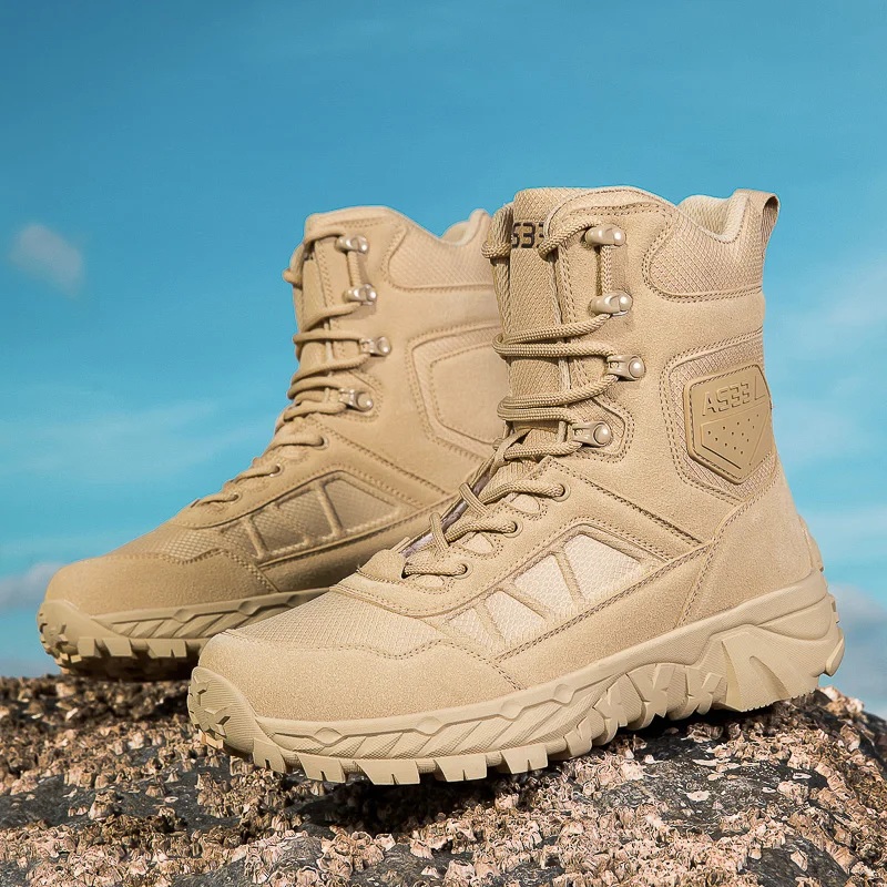 

Upgraded Tactics Combat Training Boots Men Camping Anti-wear Rapid Response Hiking Shoes Men Fishing Hunting Outdoors Sneakers