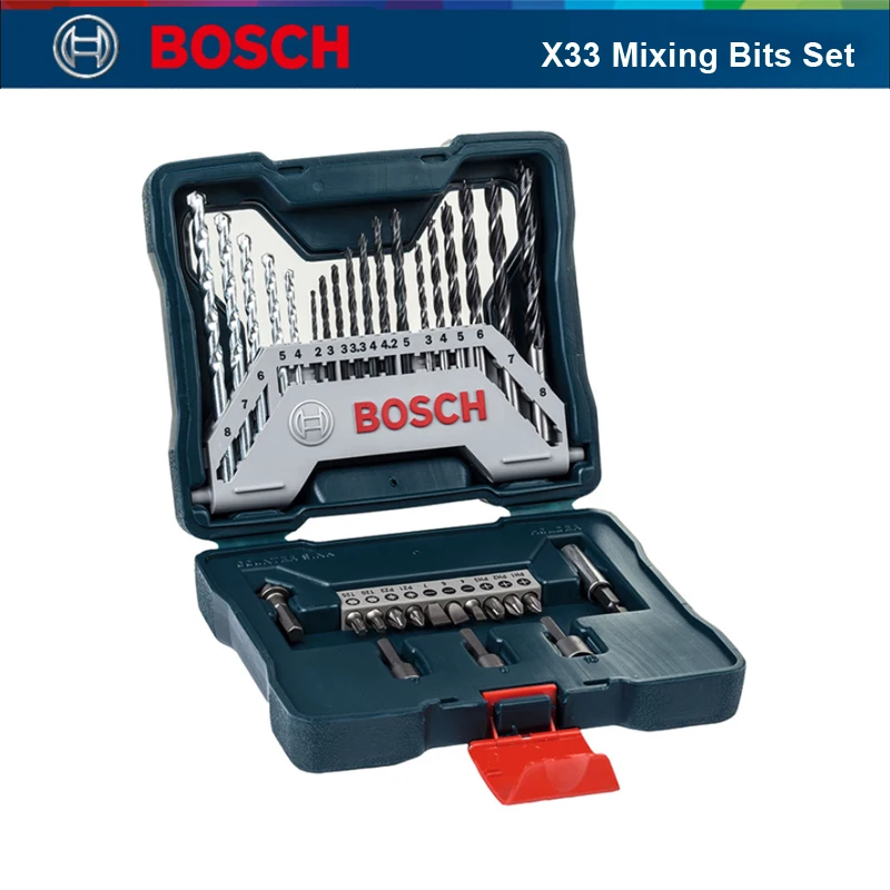 Bosch Professional Drill Bit Grupo Chave de Fenda Conjunto de Mistura Ferramentas Elétricas Gsb Gbm Tsb Tbm Série Tsr X33 33 Pcs