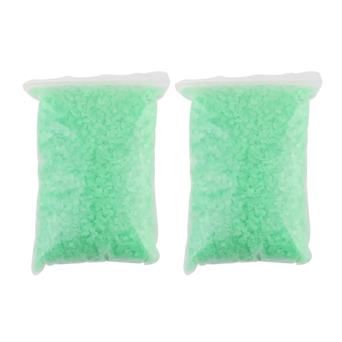 2Pcs Colored Glass Stone Sand Micro Landscape Ecological Bottle Fish Tank Decoration Aquarium Flowerpot Green 500g