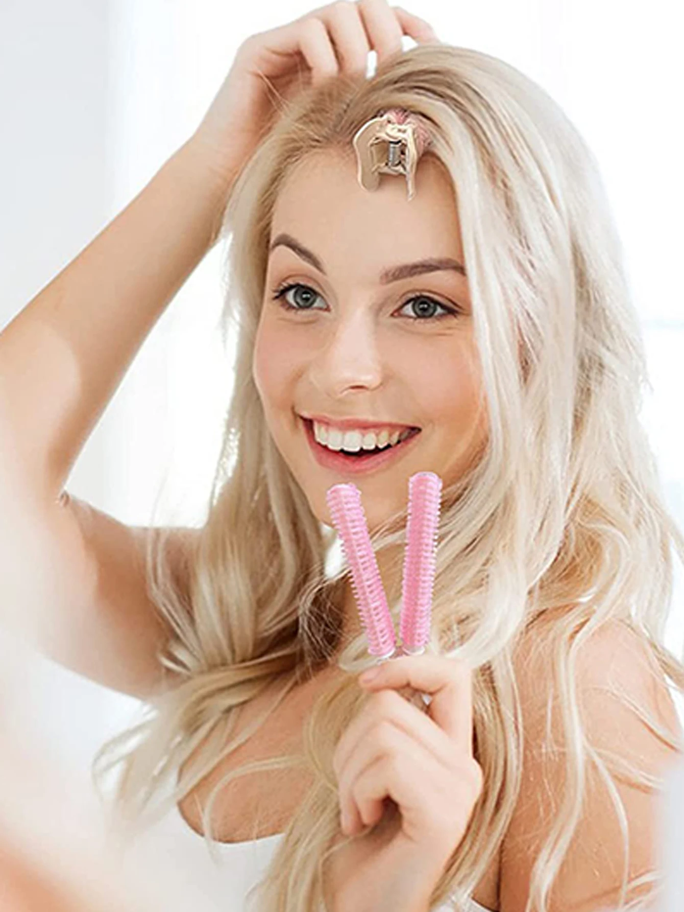 2 Pcs Hair Rollers Volumizing Curlers Heatless Spiral Styling Root Clip Fluffy Lazy Instant Bang for Women Hair Care Accessories