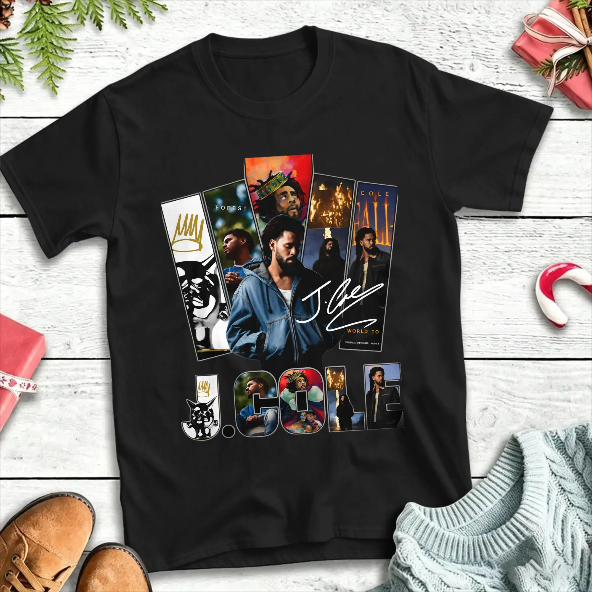 Men's J. Cole The Fall Off Tour 2026 Modern T-Shirts  Pure Cotton Tees Summer  Crewneck Harajuku Casual Tee Shirt