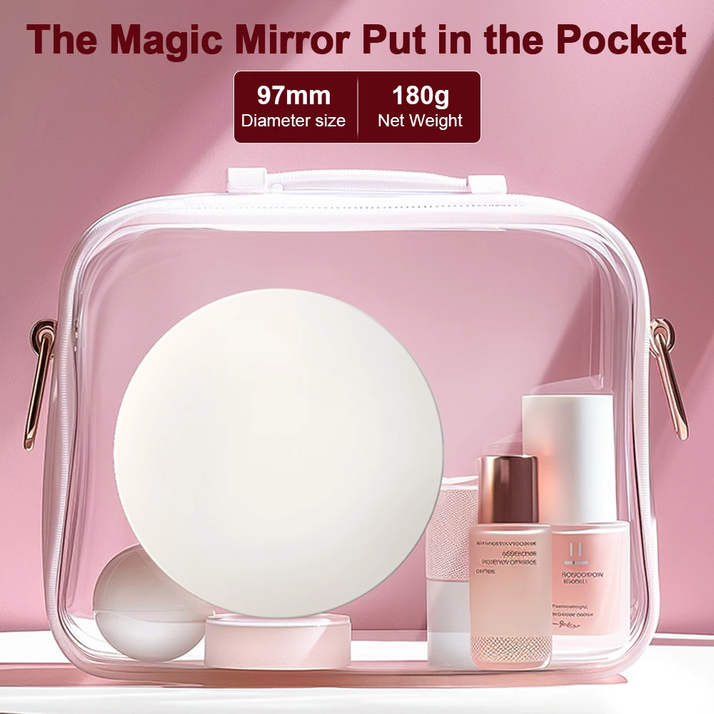 2.8-Inch Display Portable Makeup Mirror Mini Smart Sunscreen Makeup Mirror LED Sunscreen Detection Makeup Mirrors
