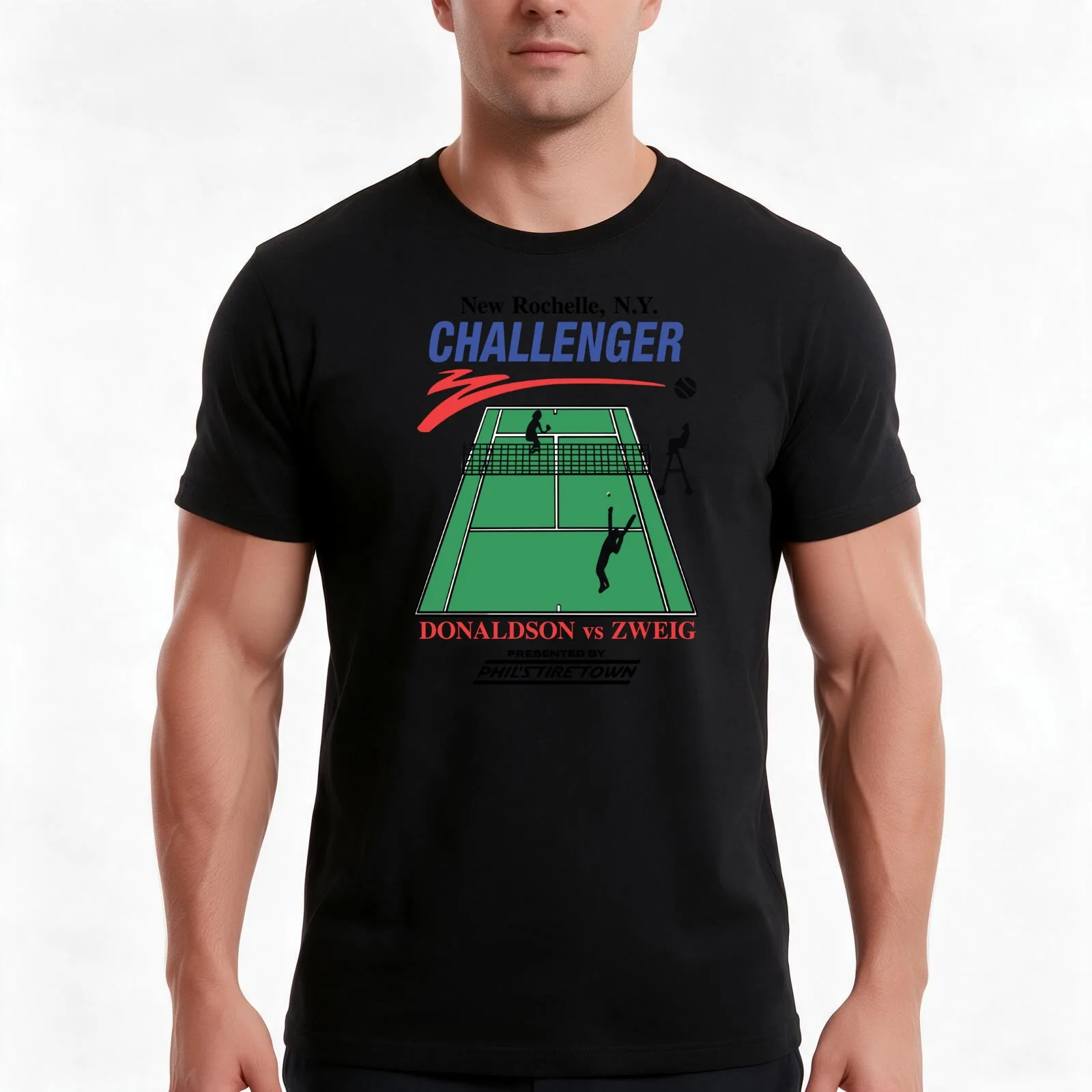 New Rochelle NY Challenger Donaldson Vs Zweig Challengers Movie T-Shirt, Summer Casual Cotton Tee, Oversized Streetwear Tops