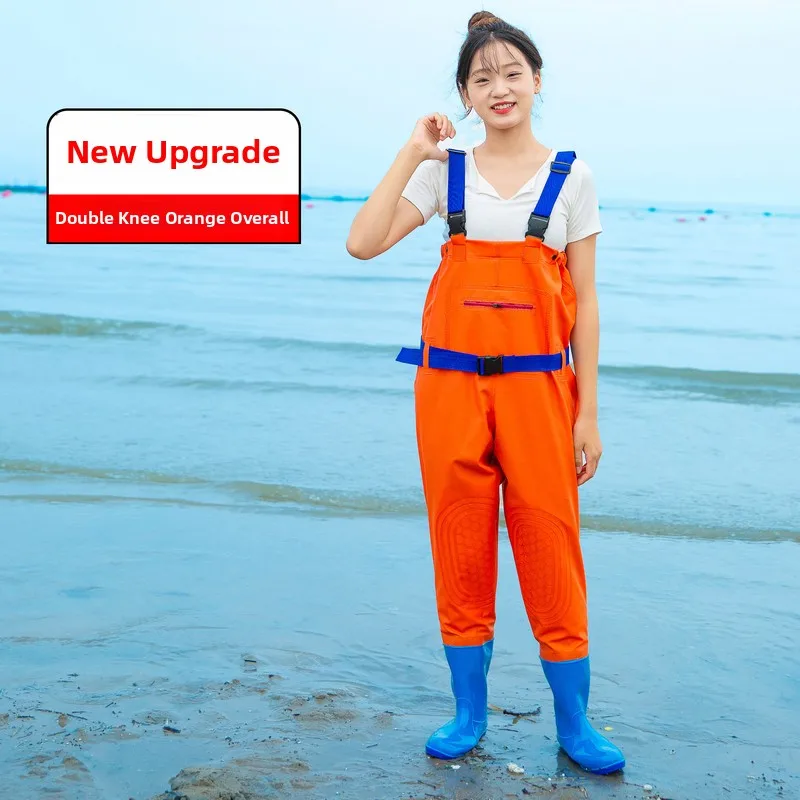 子供用全身ウェットスーツ-オーバーオールパンツ-水遊び用品-半身海探検用具-防水釣り用アパレル