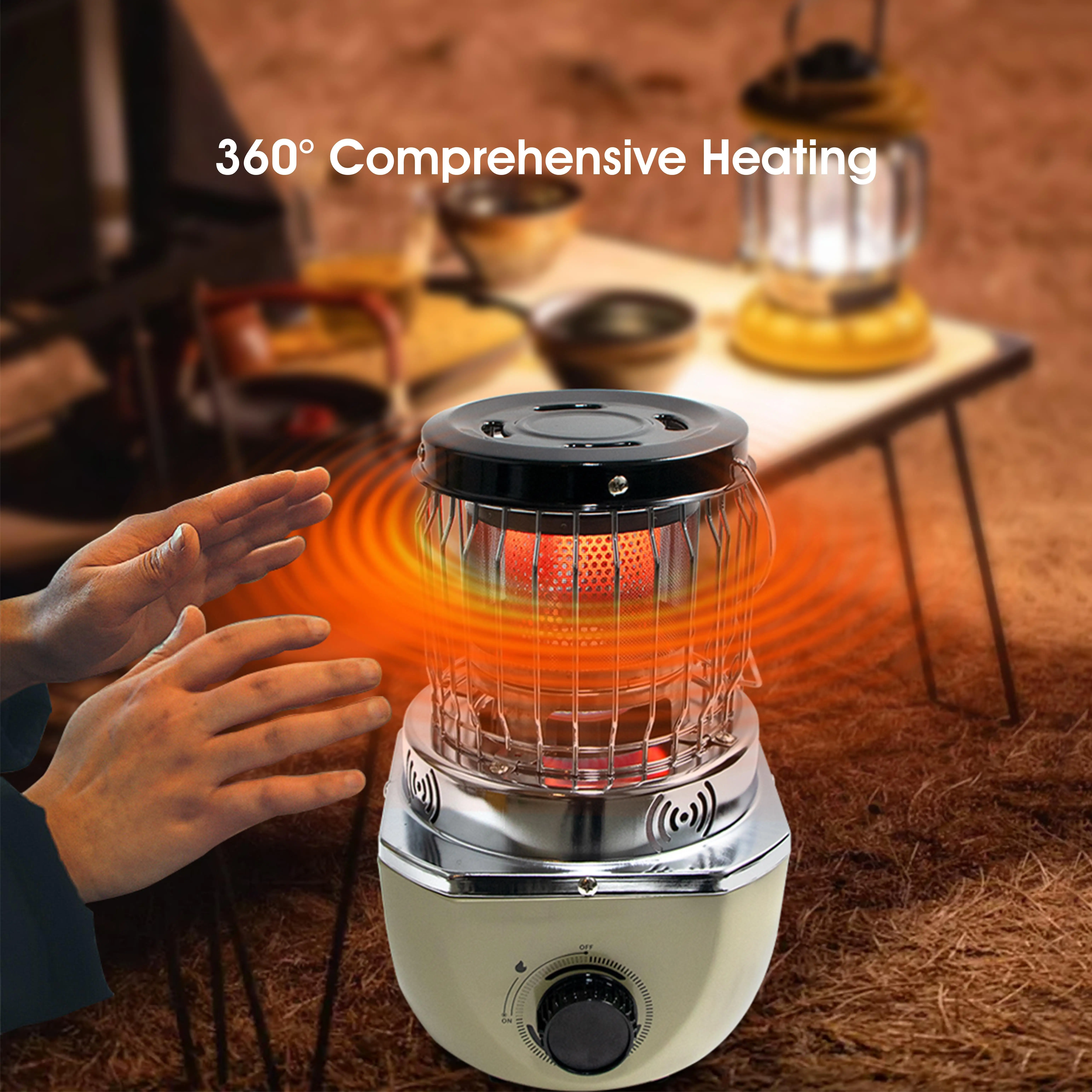 

Ice Fishing Heater Outdoor Camping Warmer Portable Windproof Personal Heating for Tent Shelter Survival Emergency Gear