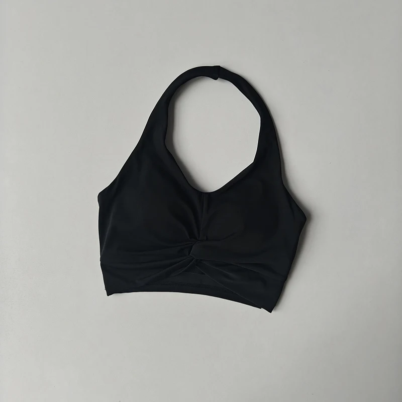 Neckhalter-Sportunterwäsche, Beauty-Back, integrierte Yoga-Weste für Frauen, geeignet für Training, Fitness, stoßfester Pilates-Lauf-BH – Detail 6