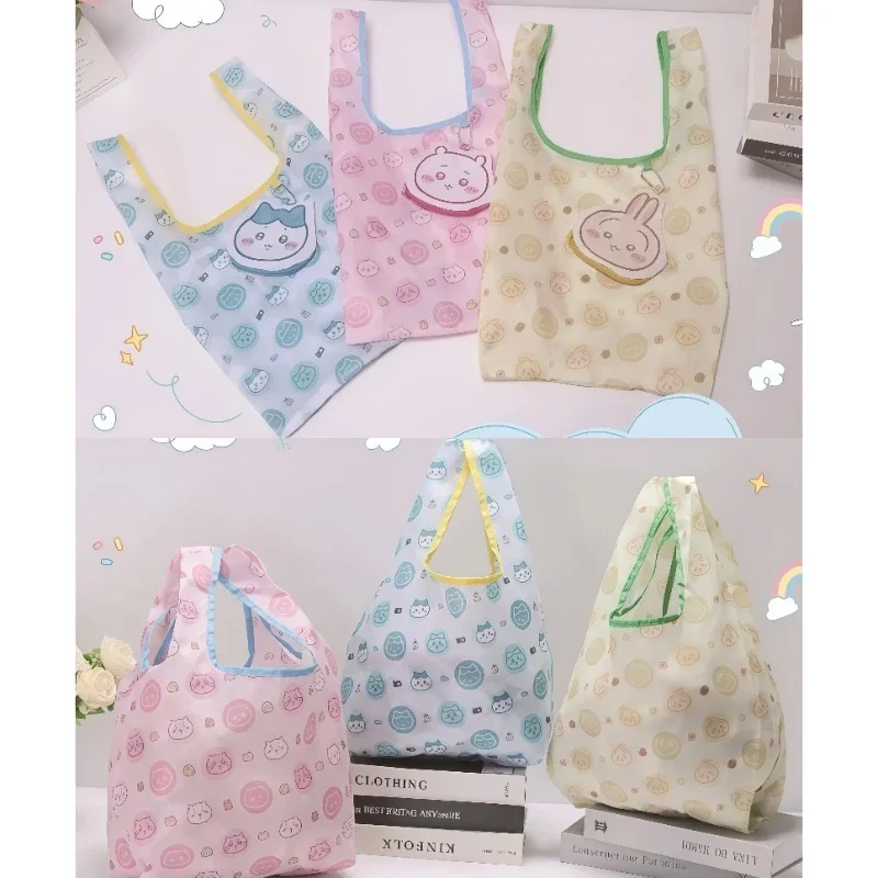 Cute HOT Chiikawa Shopping Bag Thickened Fabric Durable Shoulder Bag Multifunctional Organizer Bag Charm Portable Eco-Friendly