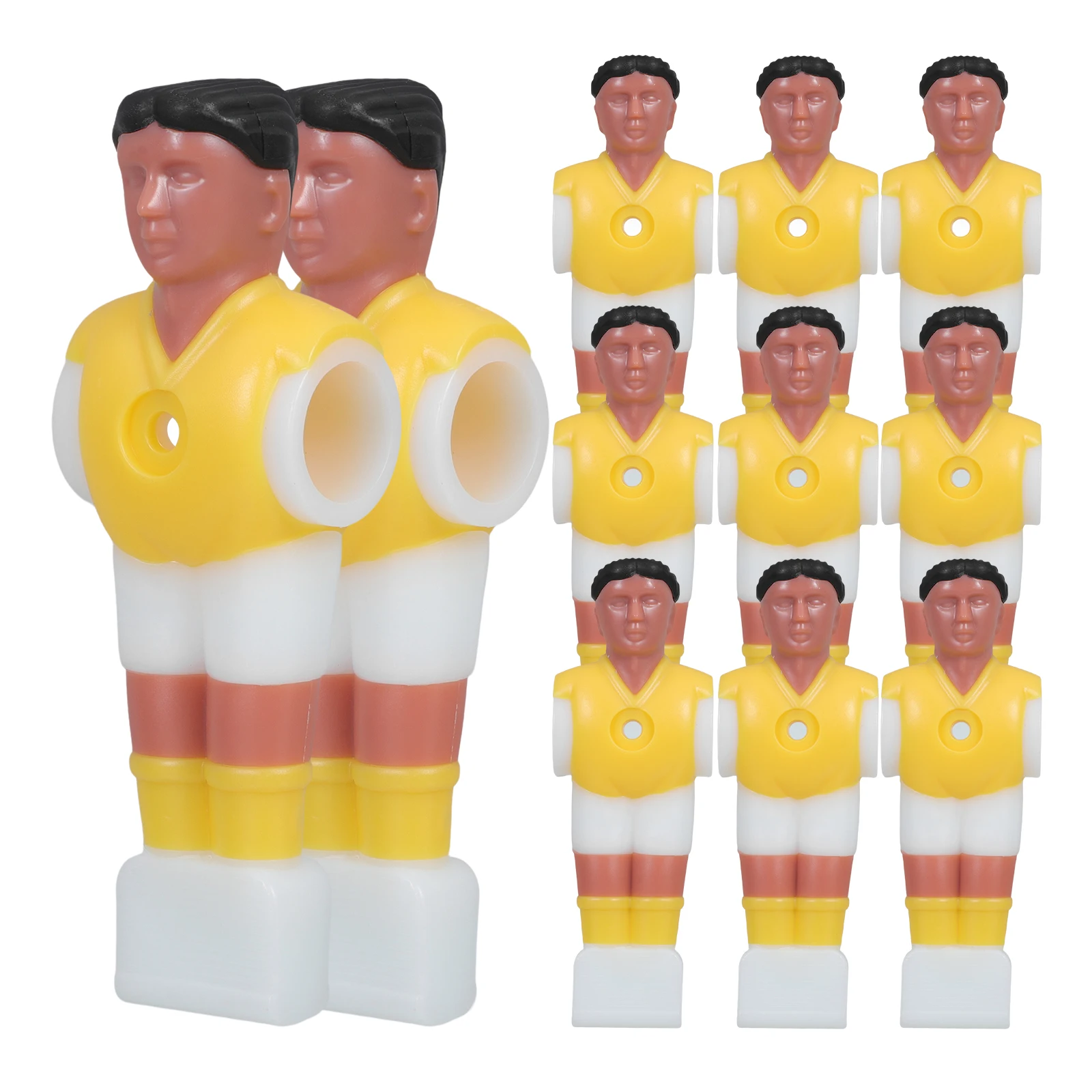 

11pcs Foosball Action Figures Durable Plastic Table Football Players Replacement Parts For Standard Rod Bright Color Wear