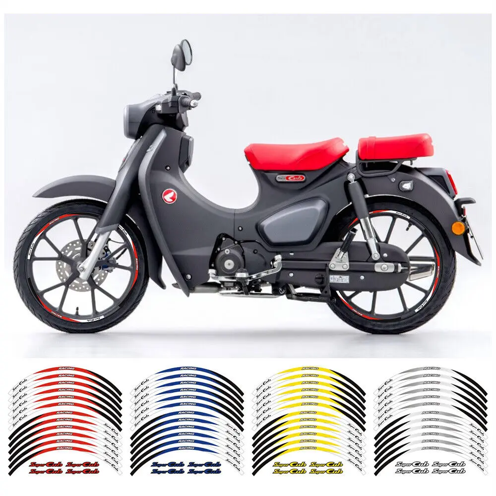 

For Honda Super Cub C125 C50 C70 C90 17'' Rim Stripe Wheel Decals Tape Sticker Motorcycle Accessories