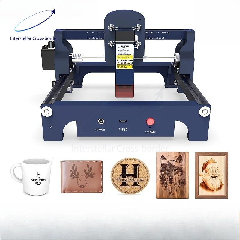 Portable Mini Desktop Laser Engraver - Automatic Marking Machine for DIY, Micro Coding, Stall Business, Home & Craft Use