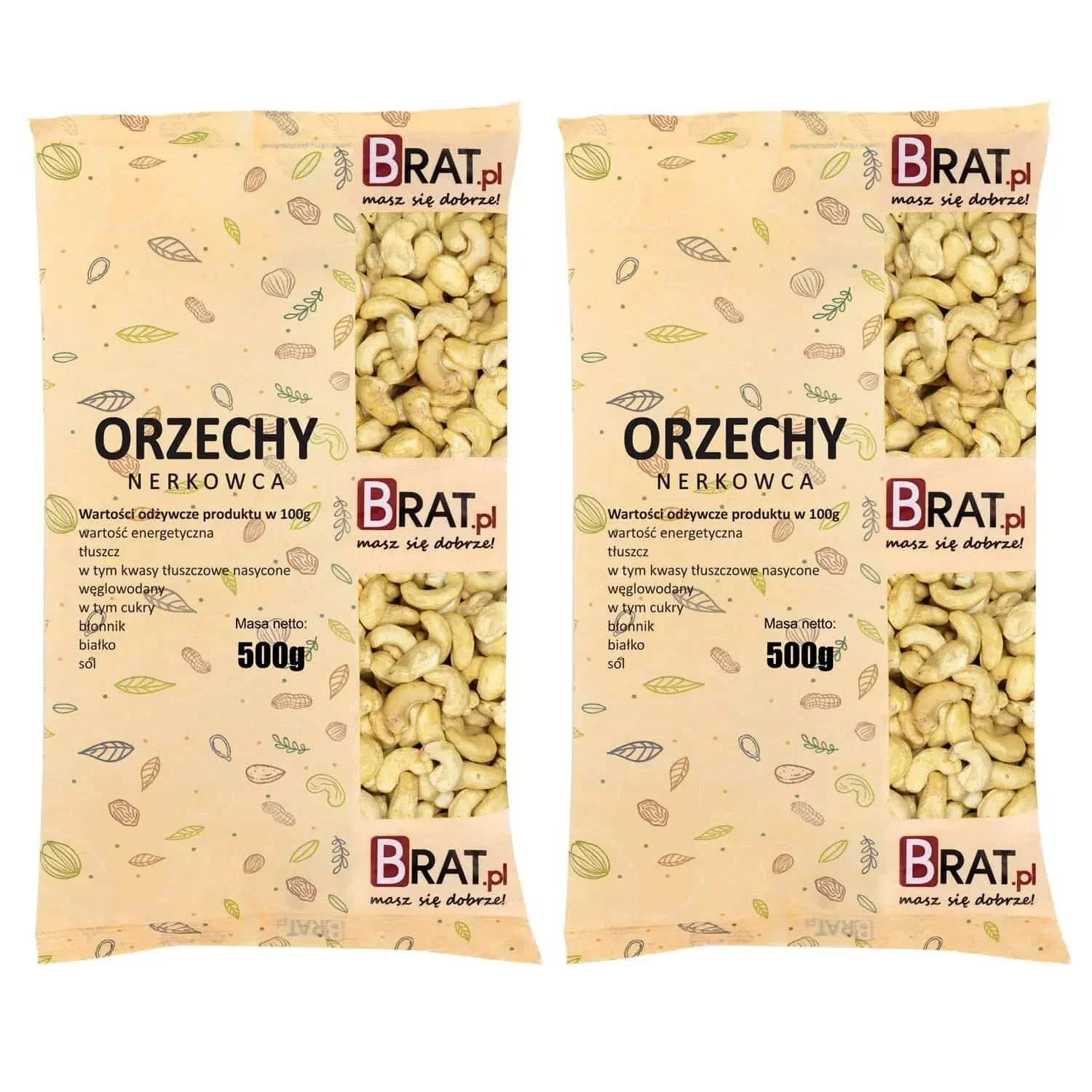 Orzechy nerkowca 1kg (2x500g) - świeże