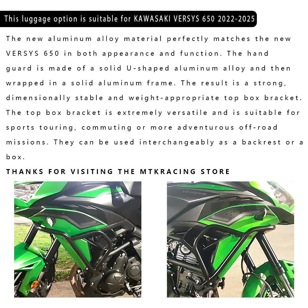 Motorcycle Accessorie For KAWASAKI VERSYS 650 2022-2025 Motorcycle Crash Bar Engine Guard Fall Protection Bumper Accessories Fit