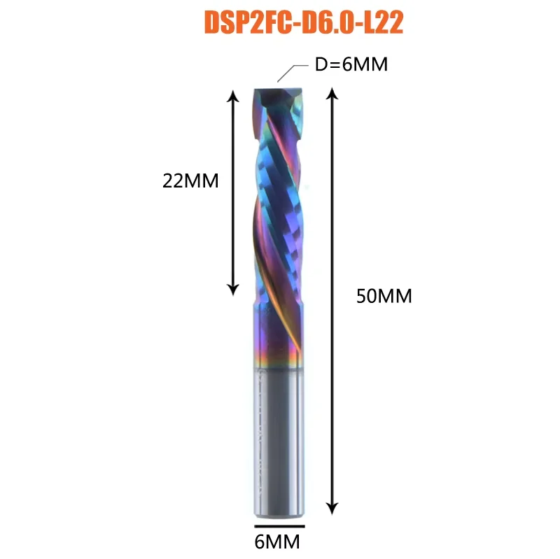 1 stuks houtbewerkingsfrees UP & DOWN snijdende 2-snijdende spiraalvormige hardmetaalfrees router compressie houtfrees bits