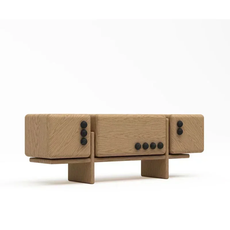 Customized Solid Wood Sideboard Nordic Creative Modern and Simple Design Dice Furniture Household Storage TV Cabinet