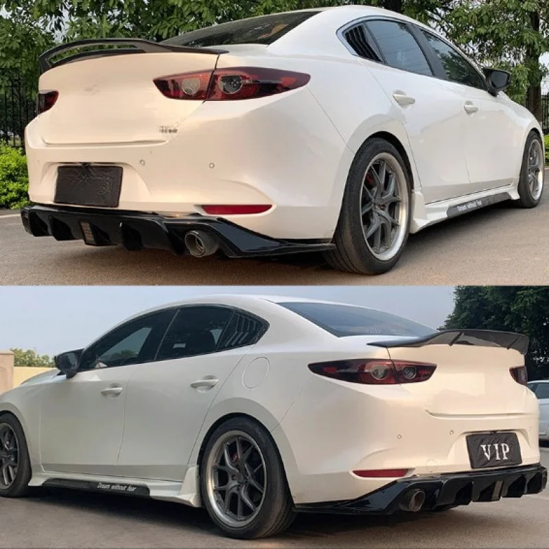 Suitable for 2020-2024 Mazda 3 Next Generation Axela Body Kit Front Lip Side Skirts Spoiler Diffuser
