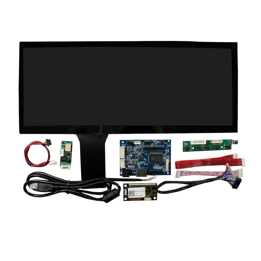 ЖК-доска, внутренний ЖК-дисплей с цифровой вывеской, рекламный дисплей 12,3 дюйма, 1280X480 с сенсорной панелью для торгового автомата