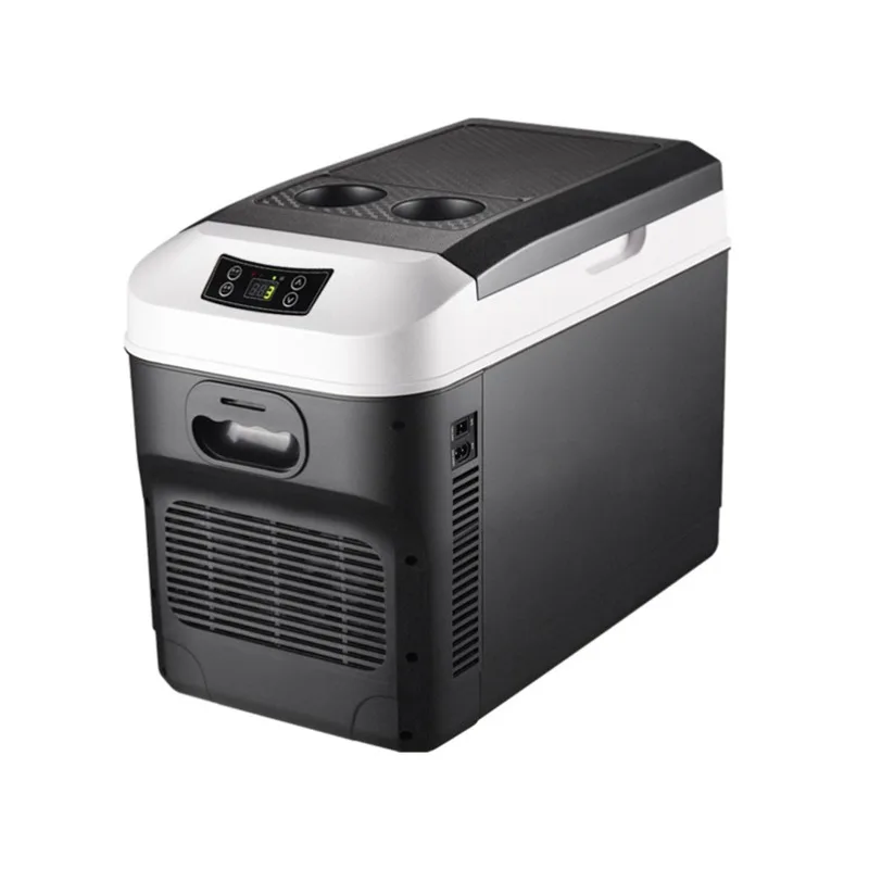 Congelador Portátil, con Panel de Control Led, Refrigerador de 16.5L con Apoyabrazos, Mini Refrigerador para Auto