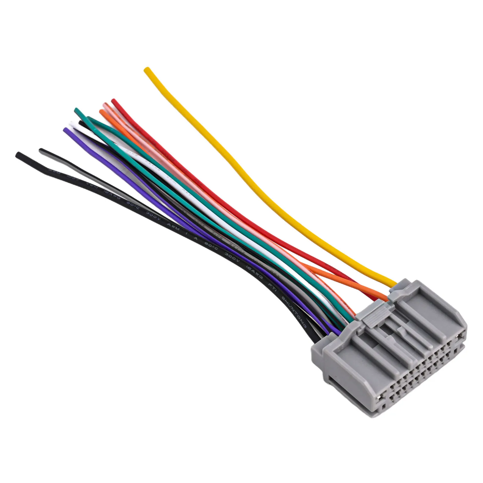 

For Radio CD Wiring Harness Adapter Plug Harness Adapter Plug Harness Adapter Plug Color Coded Plastic Rubber Metal