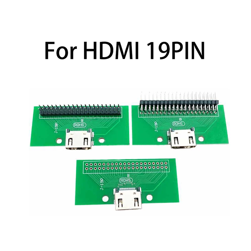 1PCS 19PIN Test Board HDMI-Compatibale Four-wire System A-Type Female Seat to 2.54 Immersion Gold Process PCB Adapter Board