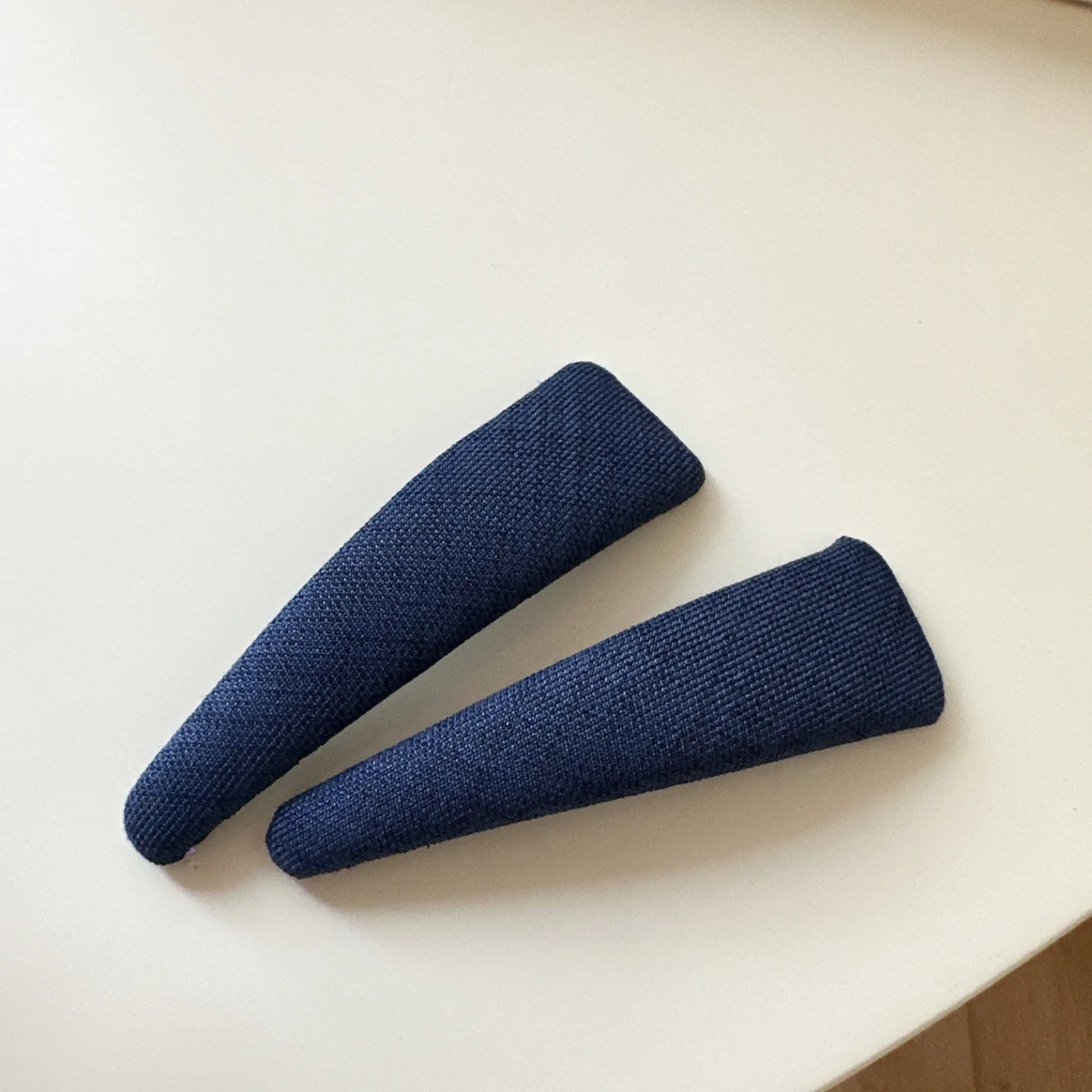 Vintage koreanische Haarspange, marineblau, gepunktet, Stoff-Haarnadel, handgefertigt, keine Schäden, Haar-Accessoires für Frauen, Haarspangen für Mädchen – Detail 10