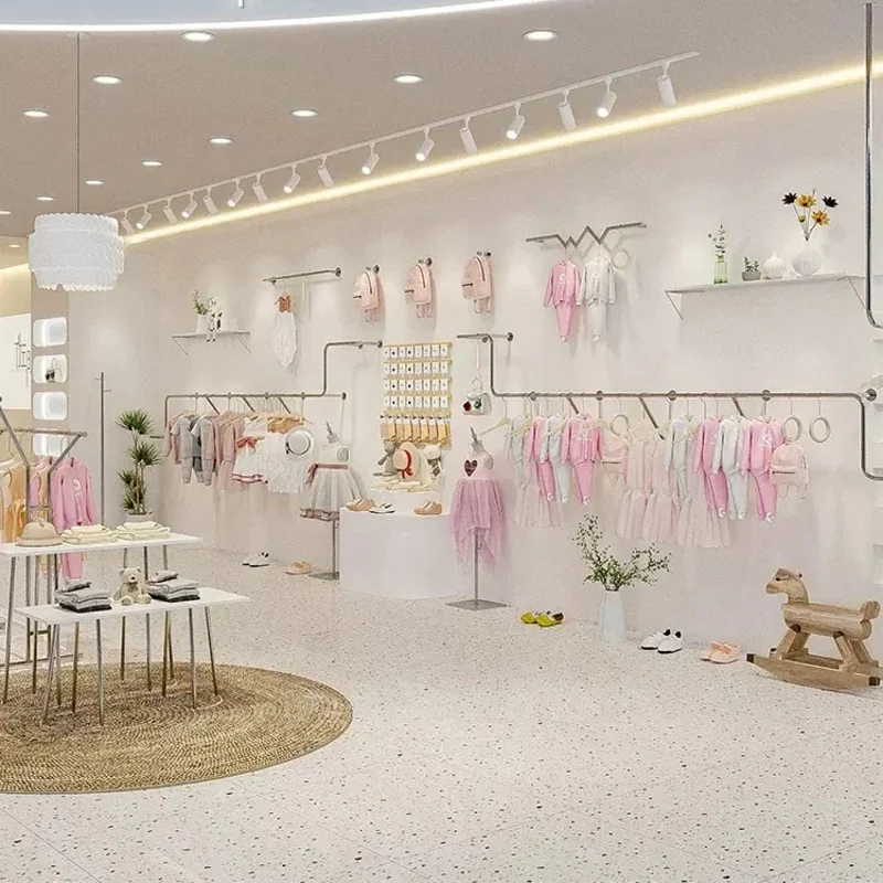 

Customize.Custom Clothing Store Boutique KIDS Clothing Display Stand Cloth Stainless Steel Racks Clothes Shops