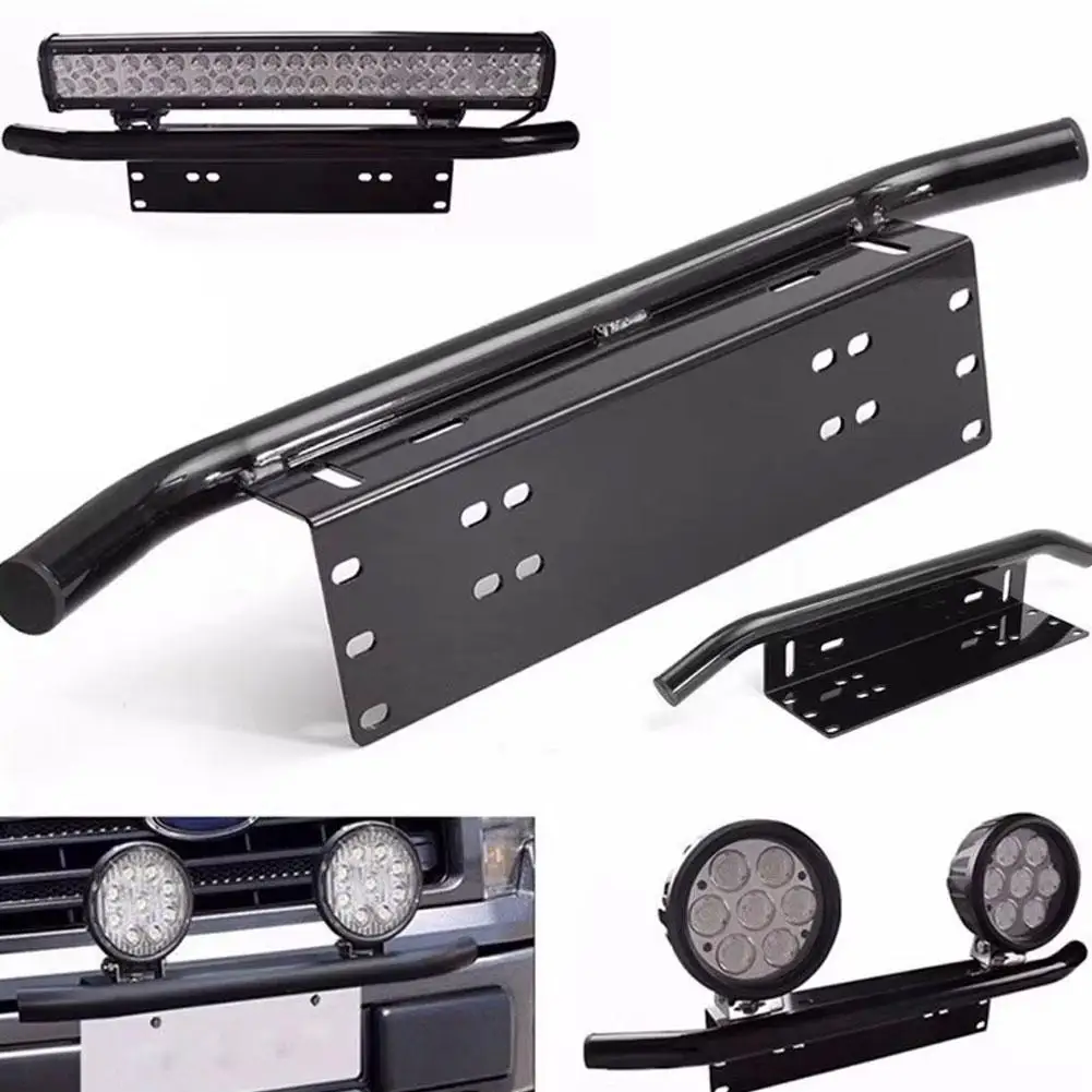 العالمي المصد الأمامي لوحة ترخيص سجل ضوء جبل SUV مصباح قبالة قوس حامل الطريق حامل مصباح LED الإطار شريط ألومنيوم R8Q9